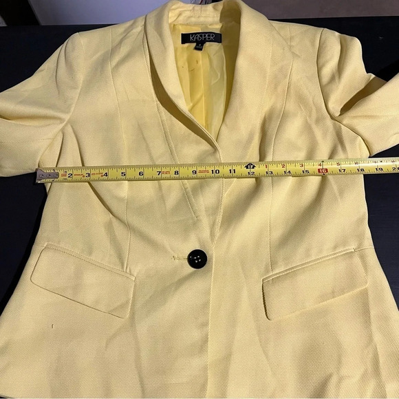 Kasper Womens Collared Office One-Button Blazer Jacket Size 8 *read - Picture 8 of 9